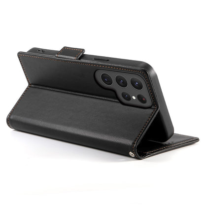 DF-010 For Samsung Galaxy S25 Ultra Stand Case PU Leather Wallet Phone Cover