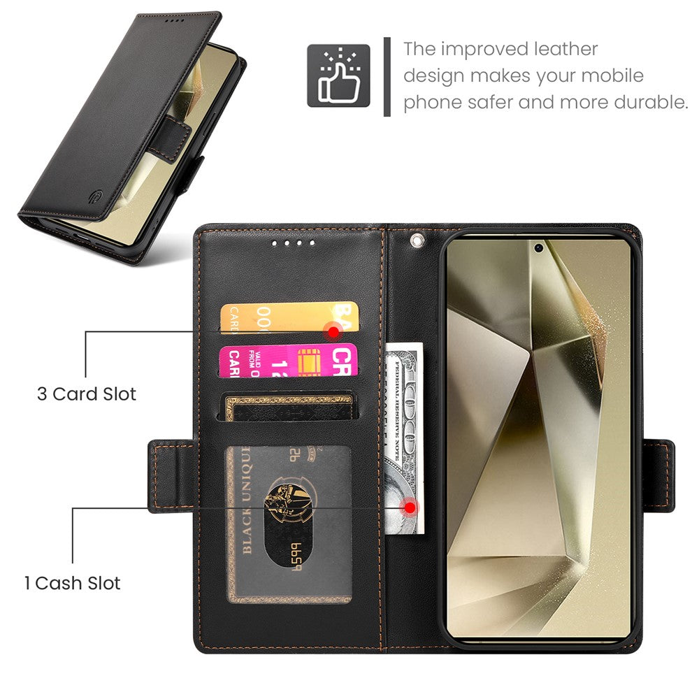 DF-010 For Samsung Galaxy S25 Ultra Stand Case PU Leather Wallet Phone Cover