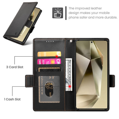 DF-010 For Samsung Galaxy S25 Ultra Stand Case PU Leather Wallet Phone Cover