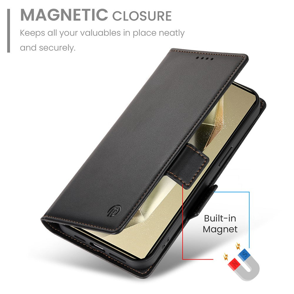 DF-010 For Samsung Galaxy S25 Ultra Stand Case PU Leather Wallet Phone Cover