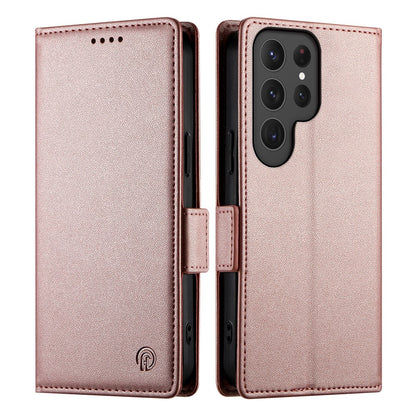 DF-010 For Samsung Galaxy S25 Ultra Stand Case PU Leather Wallet Phone Cover