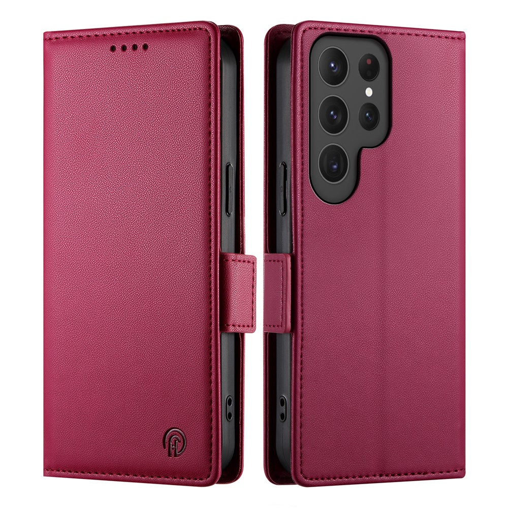 DF-010 For Samsung Galaxy S25 Ultra Stand Case PU Leather Wallet Phone Cover