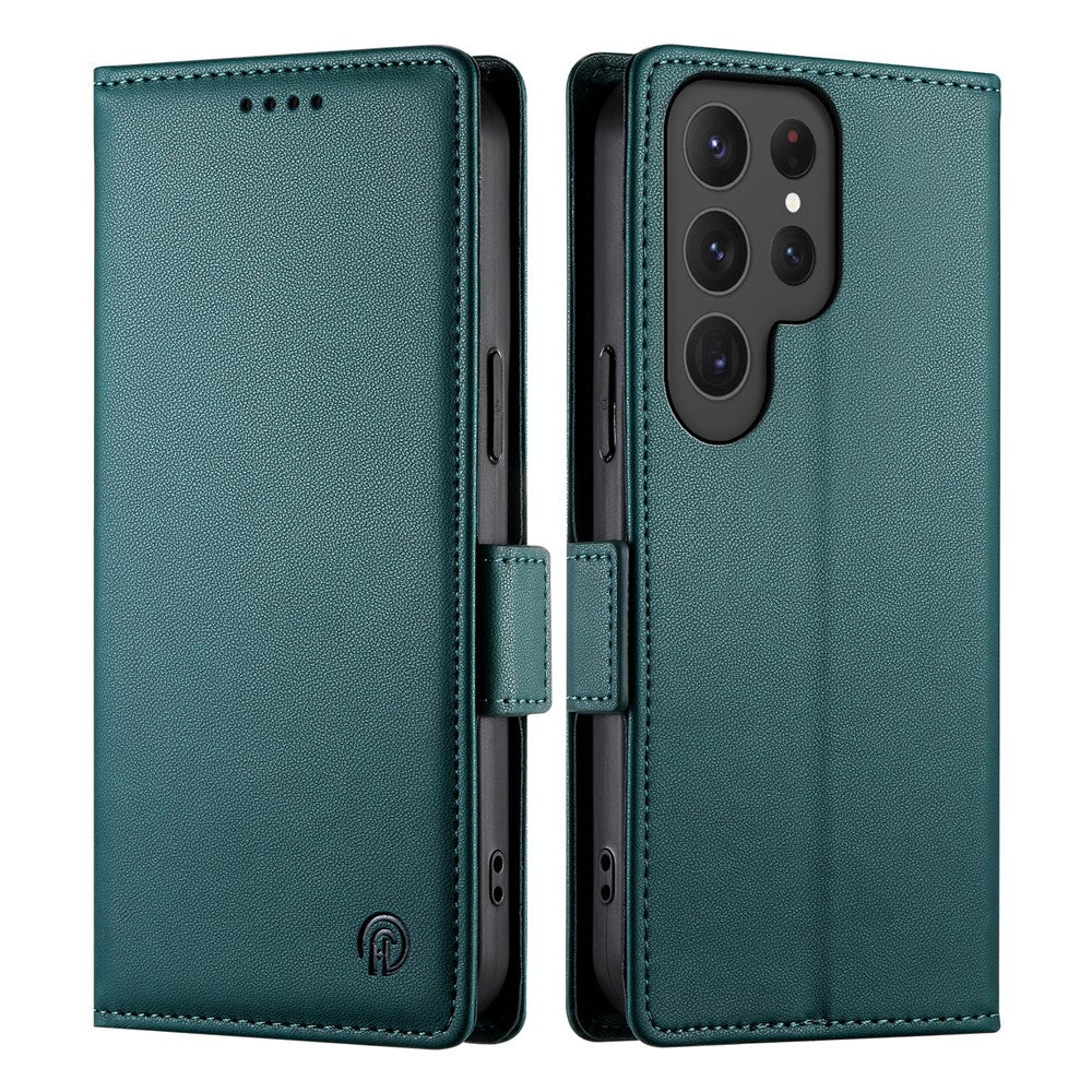 DF-010 For Samsung Galaxy S25 Ultra Stand Case PU Leather Wallet Phone Cover
