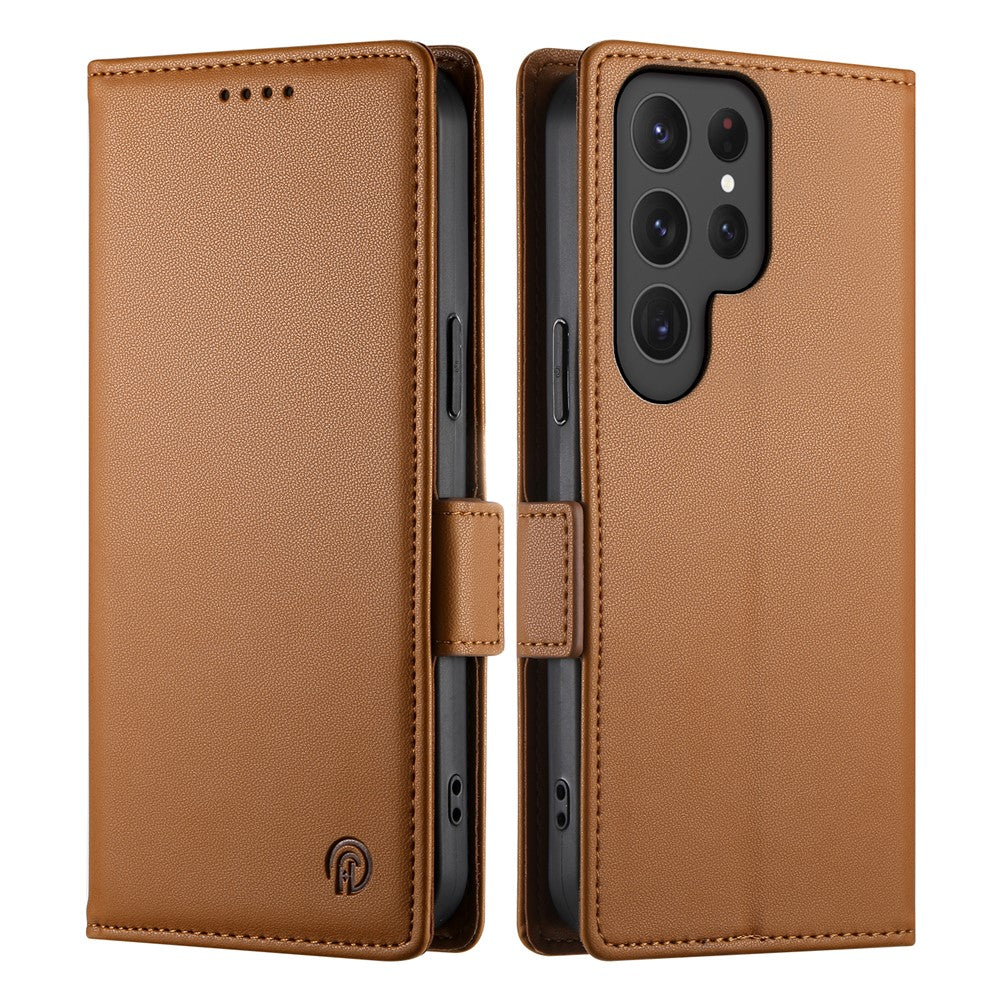 DF-010 For Samsung Galaxy S25 Ultra Stand Case PU Leather Wallet Phone Cover