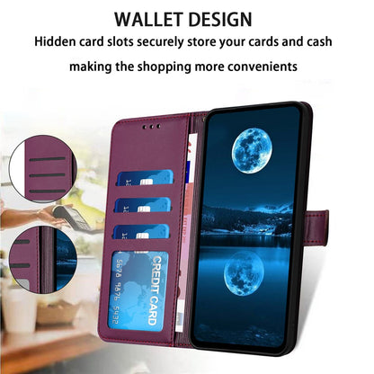 For Samsung Galaxy S25 Ultra Wallet Phone Case Leather Stand Cover with Strap