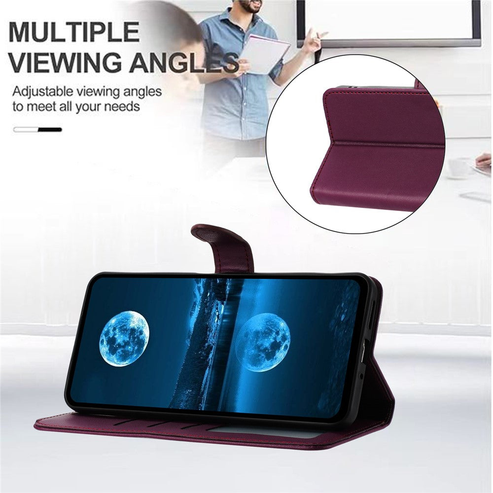 For Samsung Galaxy S25 Ultra Wallet Phone Case Leather Stand Cover with Strap