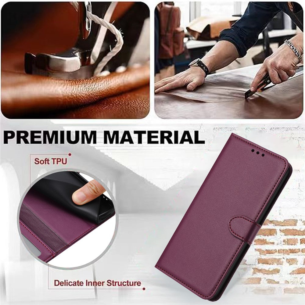 For Samsung Galaxy S25 Ultra Wallet Phone Case Leather Stand Cover with Strap