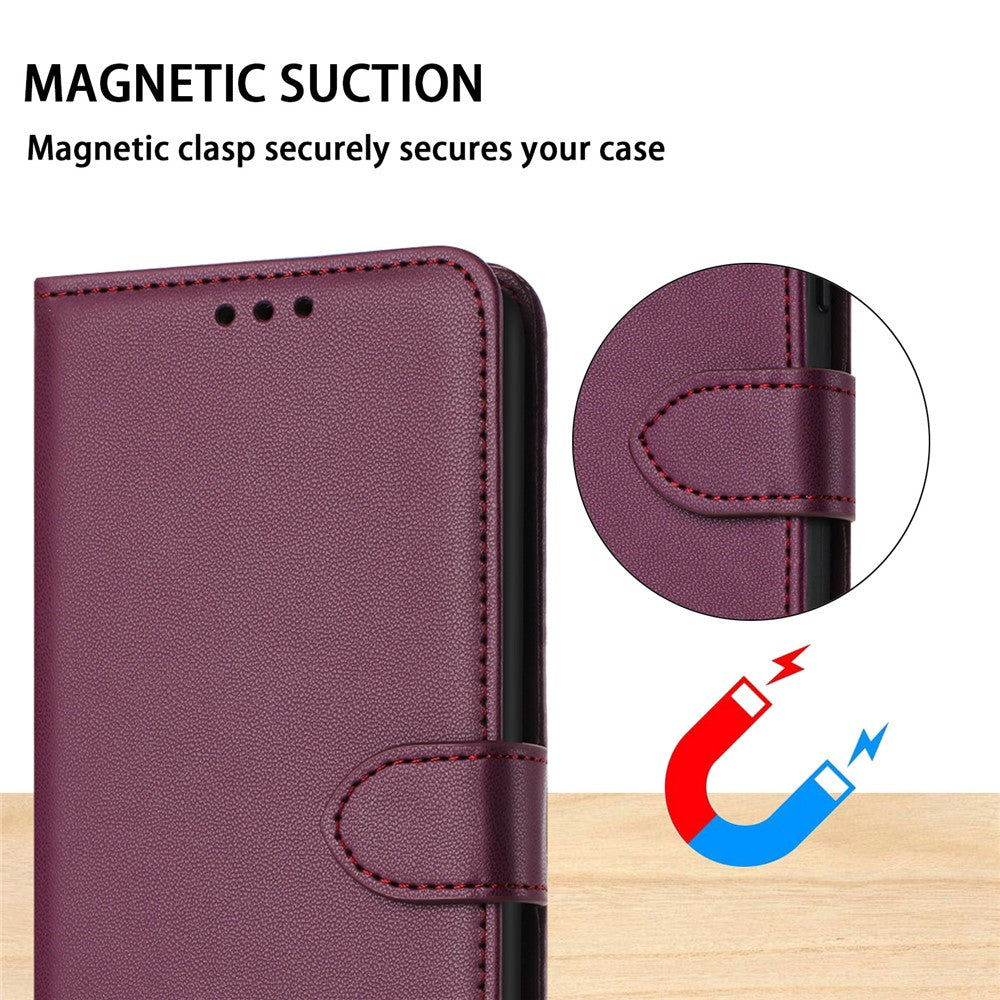 For Samsung Galaxy S25 Ultra Wallet Phone Case Leather Stand Cover with Strap