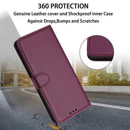 For Samsung Galaxy S25 Ultra Wallet Phone Case Leather Stand Cover with Strap