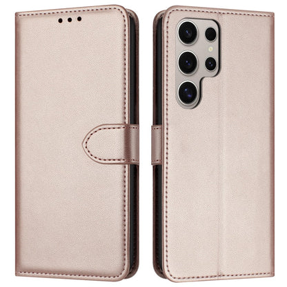 For Samsung Galaxy S25 Ultra Wallet Phone Case Leather Stand Cover with Strap