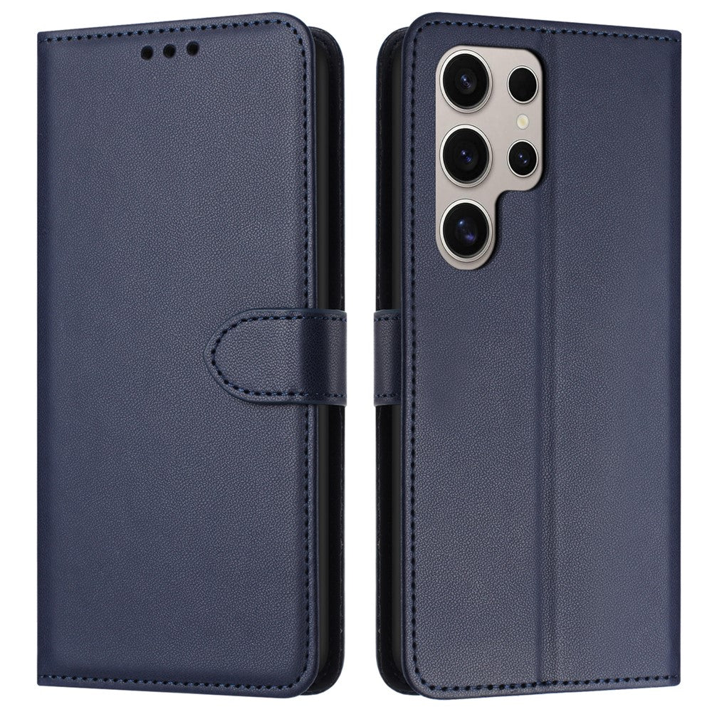 For Samsung Galaxy S25 Ultra Wallet Phone Case Leather Stand Cover with Strap