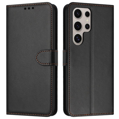 For Samsung Galaxy S25 Ultra Wallet Phone Case Leather Stand Cover with Strap