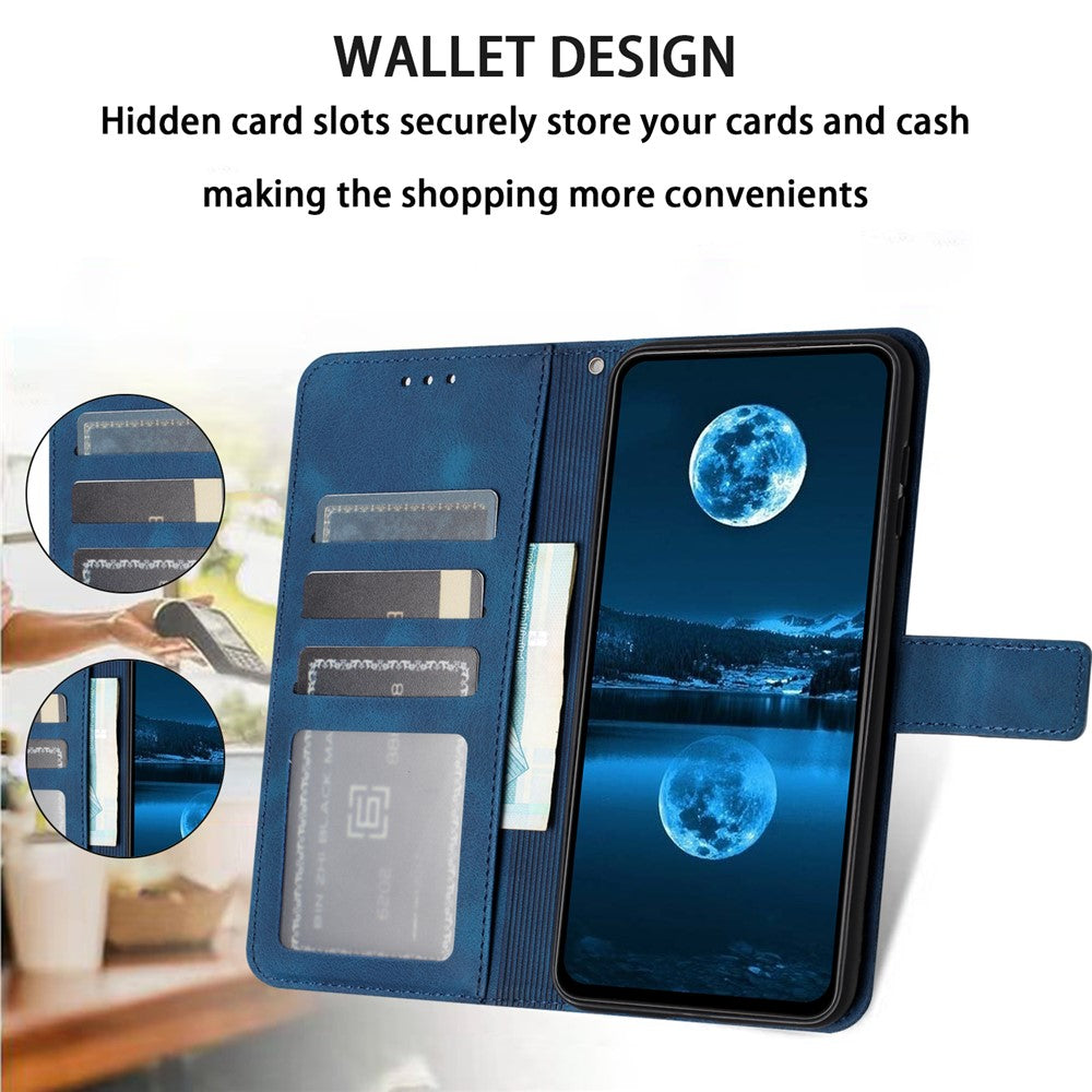 For Samsung Galaxy S25 Ultra Leather Case Solid Color Wallet Protective Phone Cover