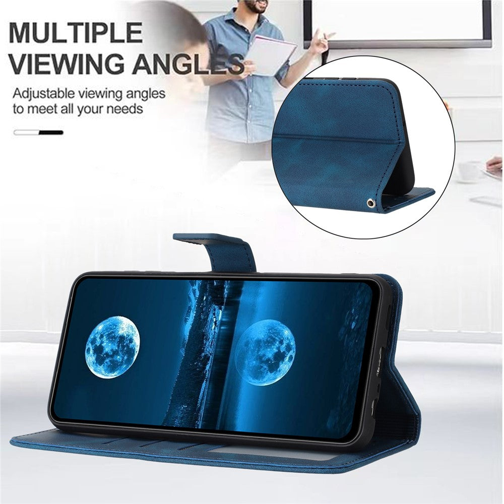 For Samsung Galaxy S25 Ultra Leather Case Solid Color Wallet Protective Phone Cover