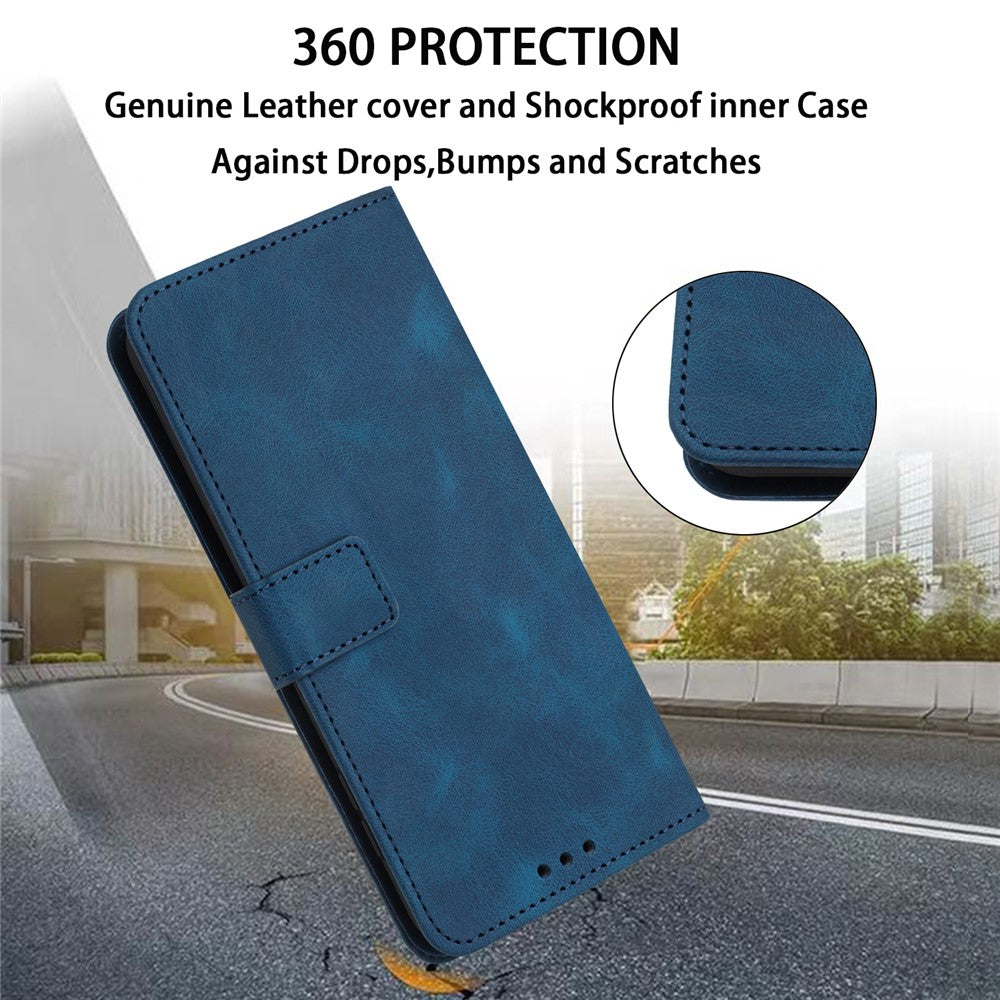 For Samsung Galaxy S25 Ultra Leather Case Solid Color Wallet Protective Phone Cover
