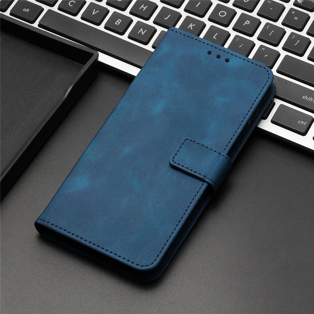 For Samsung Galaxy S25 Ultra Leather Case Solid Color Wallet Protective Phone Cover