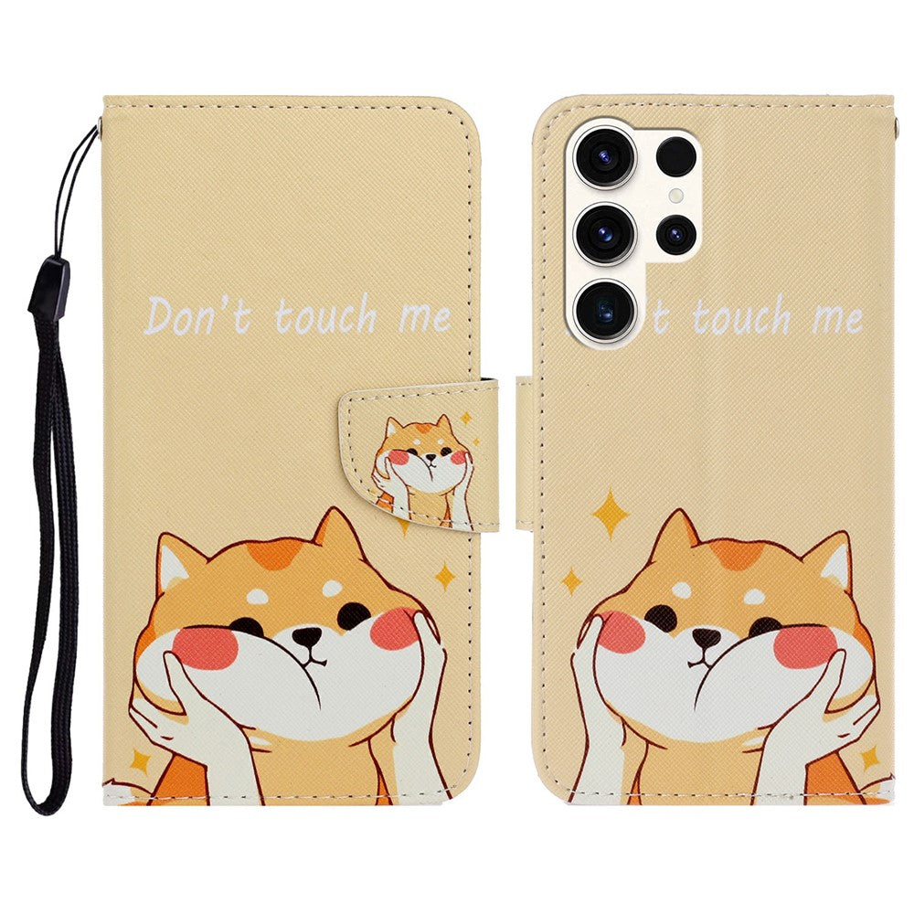 For Samsung Galaxy S25 Ultra Case Pattern Printing Protective Leather Folio Phone Cover