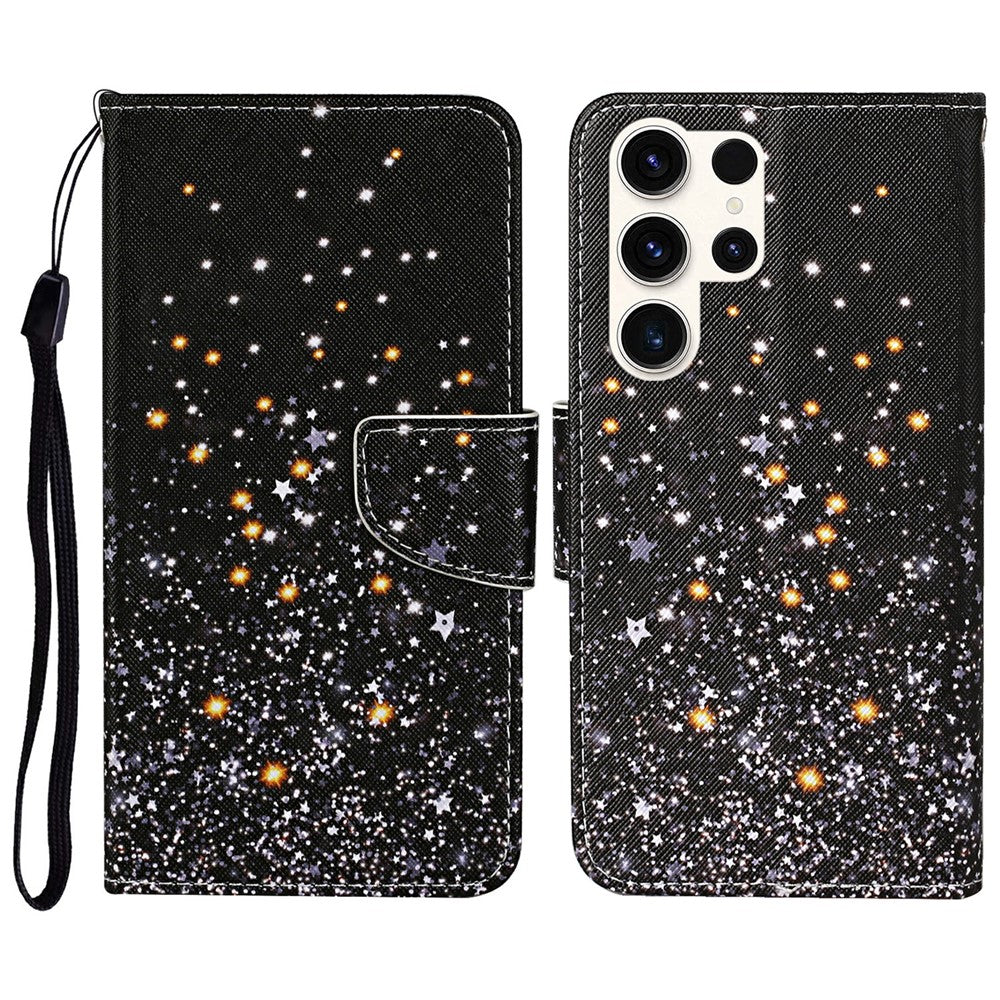 For Samsung Galaxy S25 Ultra Case Pattern Printing Protective Leather Folio Phone Cover