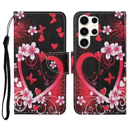 For Samsung Galaxy S25 Ultra Case Pattern Printing Protective Leather Folio Phone Cover