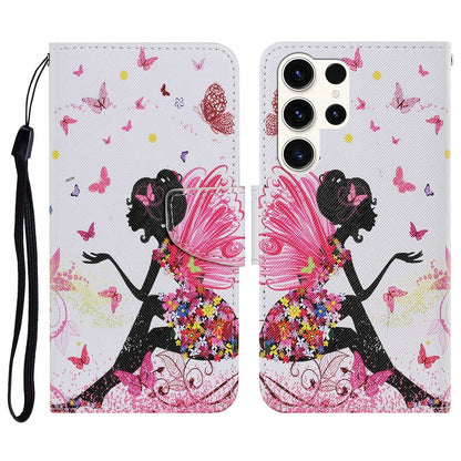 For Samsung Galaxy S25 Ultra Case Pattern Printing Protective Leather Folio Phone Cover