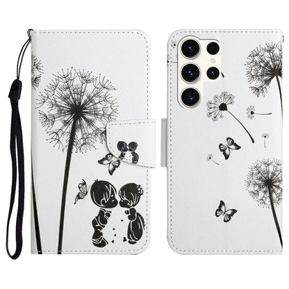 For Samsung Galaxy S25 Ultra Case Pattern Printing Protective Leather Folio Phone Cover