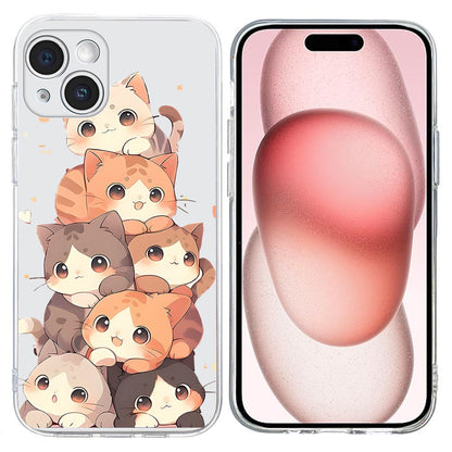 For iPhone 15 Plus Case Pattern Printing Shockproof Soft TPU Phone Cover