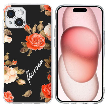 For iPhone 15 Plus Case Pattern Printing Shockproof Soft TPU Phone Cover