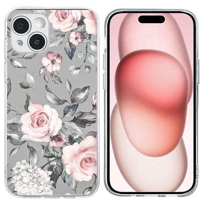For iPhone 15 Plus Case Pattern Printing Shockproof Soft TPU Phone Cover