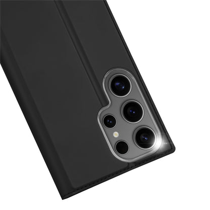 DUX DUCIS Skin Pro Series For Samsung Galaxy S25 Ultra Case Leather Phone Cover Card Holder (Non-magnetic)