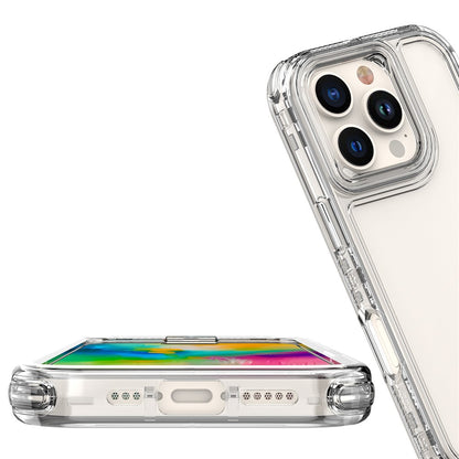For iPhone 16 Pro Max Case Acrylic+TPU Clear Phone Cover (Big Lens Hole)