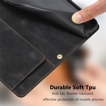 For iPhone 16 Pro Max Case Tulip Leather Phone Cover with 5 Card Slots Wallet