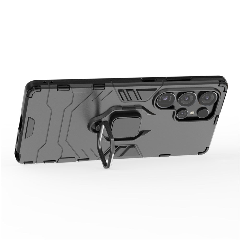 For Samsung Galaxy S25 Ultra Case PC+TPU Protective Phone Cover with Ring Kickstand