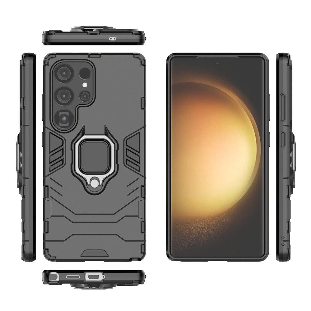 For Samsung Galaxy S25 Ultra Case PC+TPU Protective Phone Cover with Ring Kickstand