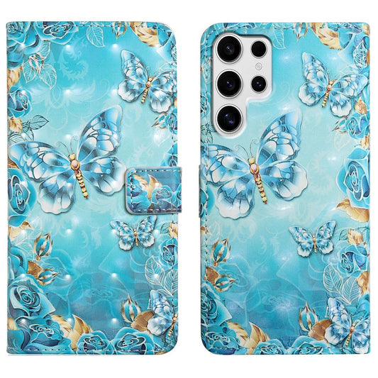 For Samsung Galaxy S25 Ultra Case 3D Creative Pattern PU Leather Stand Phone Cover