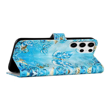 For Samsung Galaxy S25 Ultra Case 3D Creative Pattern PU Leather Stand Phone Cover