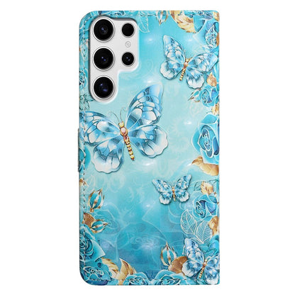 For Samsung Galaxy S25 Ultra Case 3D Creative Pattern PU Leather Stand Phone Cover