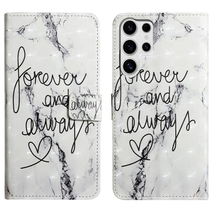 For Samsung Galaxy S25 Ultra Case 3D Creative Pattern PU Leather Stand Phone Cover