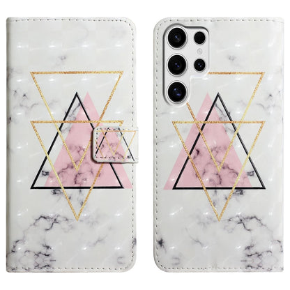 For Samsung Galaxy S25 Ultra Case 3D Creative Pattern PU Leather Stand Phone Cover