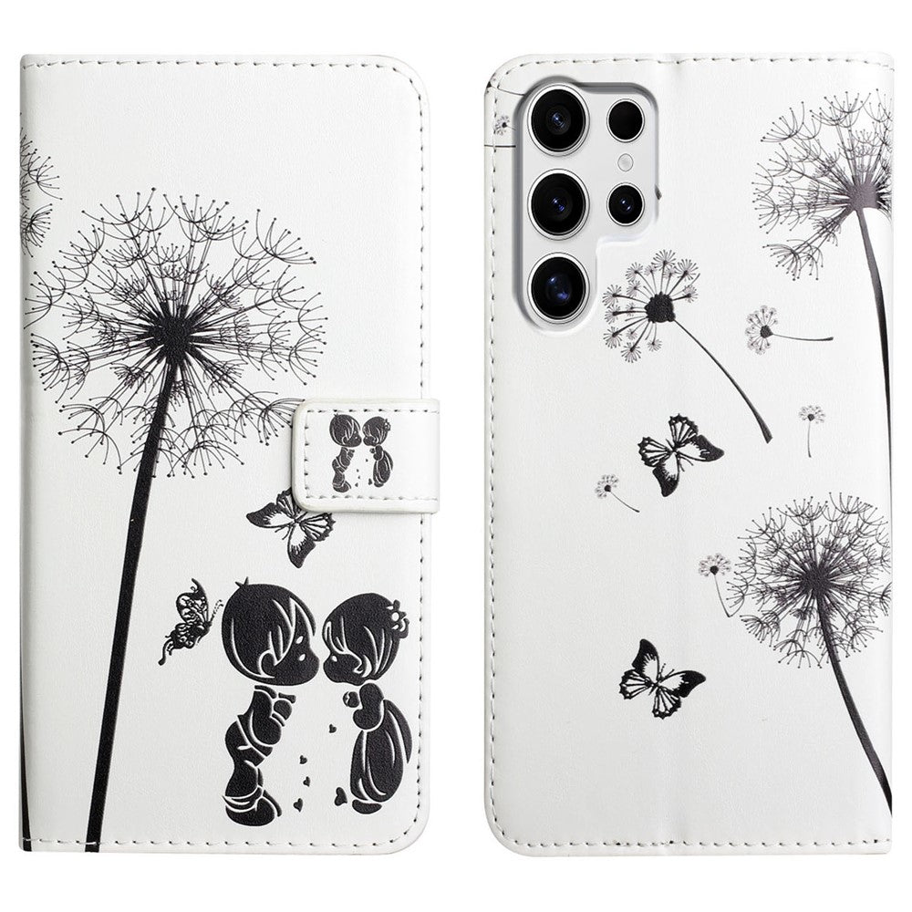 For Samsung Galaxy S25 Ultra Case 3D Creative Pattern PU Leather Stand Phone Cover