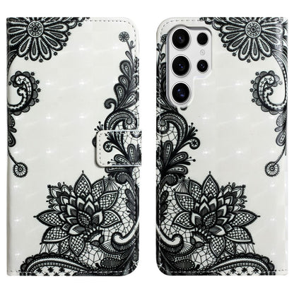 For Samsung Galaxy S25 Ultra Case 3D Creative Pattern PU Leather Stand Phone Cover