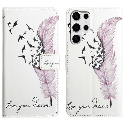 For Samsung Galaxy S25 Ultra Case 3D Creative Pattern PU Leather Stand Phone Cover