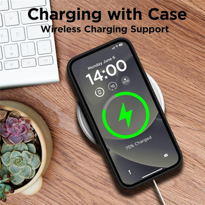 For iPhone 14 Pro Case Compatible with MagSafe Liquid Silicone Cover with 2 Tempered Glass Screen Films