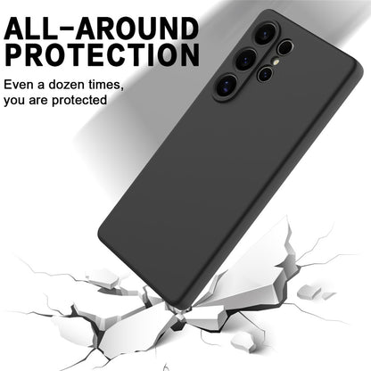 For Samsung Galaxy S25 Ultra Case Liquid Silicone Anti-Scratch Phone Cover with Hand Strap