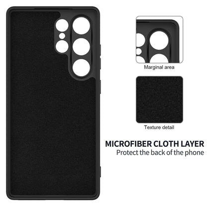 For Samsung Galaxy S25 Ultra Case Liquid Silicone Anti-Scratch Phone Cover with Hand Strap