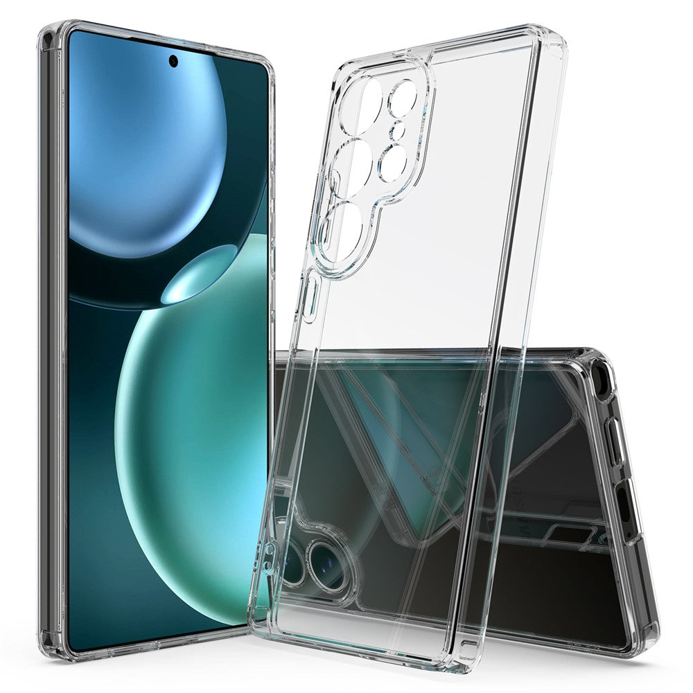 For Samsung Galaxy S25 Ultra Clear Phone Case TPU+Acrylic Shockproof Phone Back Cover