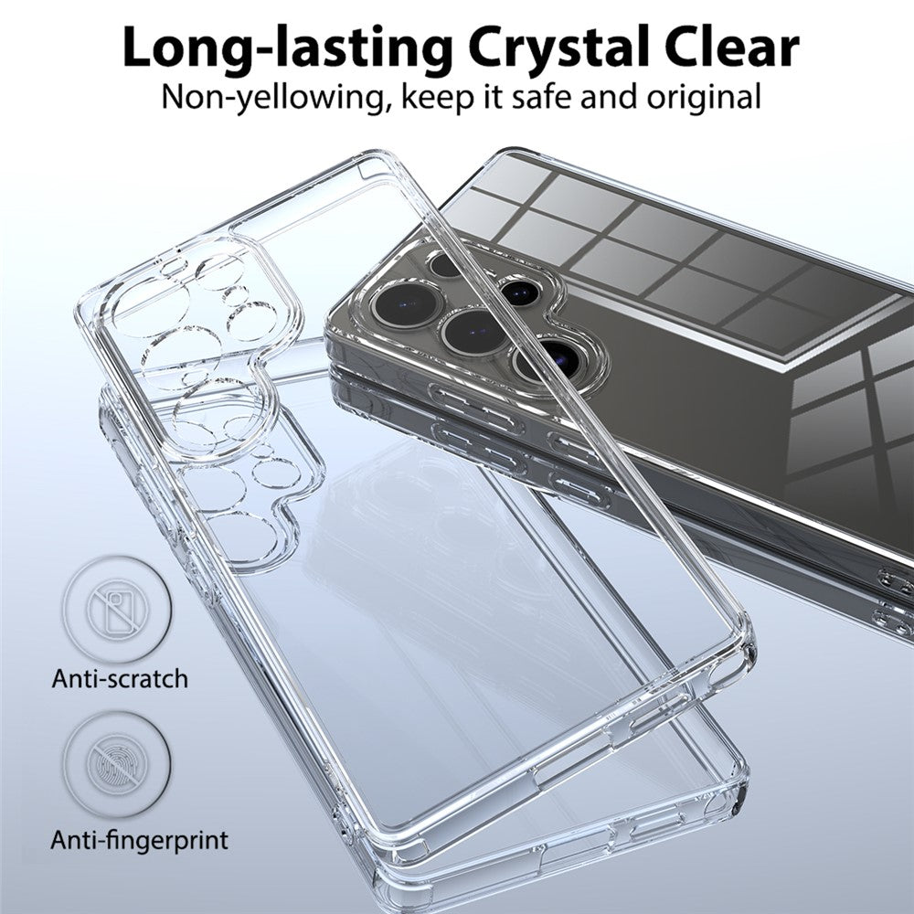 For Samsung Galaxy S25 Ultra Clear Phone Case TPU+Acrylic Shockproof Phone Back Cover