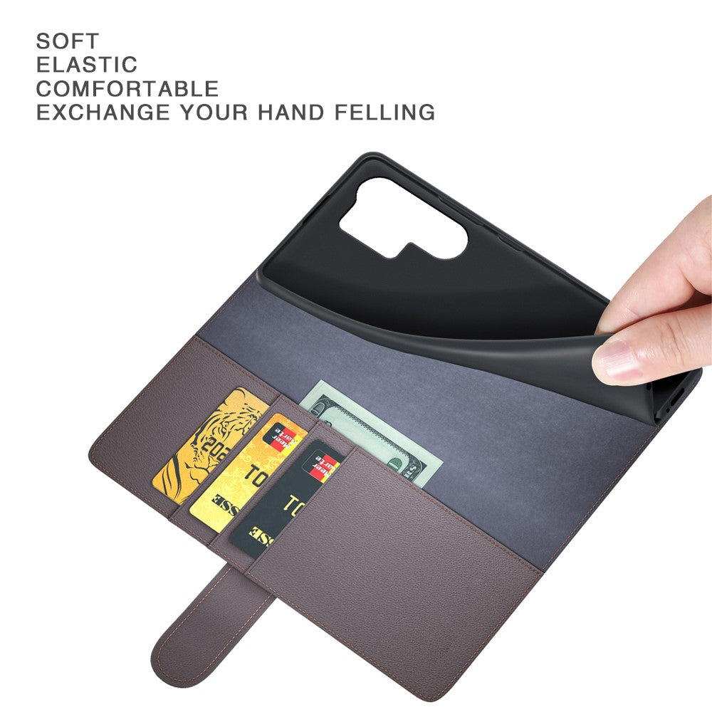 For Samsung Galaxy S25 Ultra Case Genuine Split Leather Phone Cover with Wallet Stand