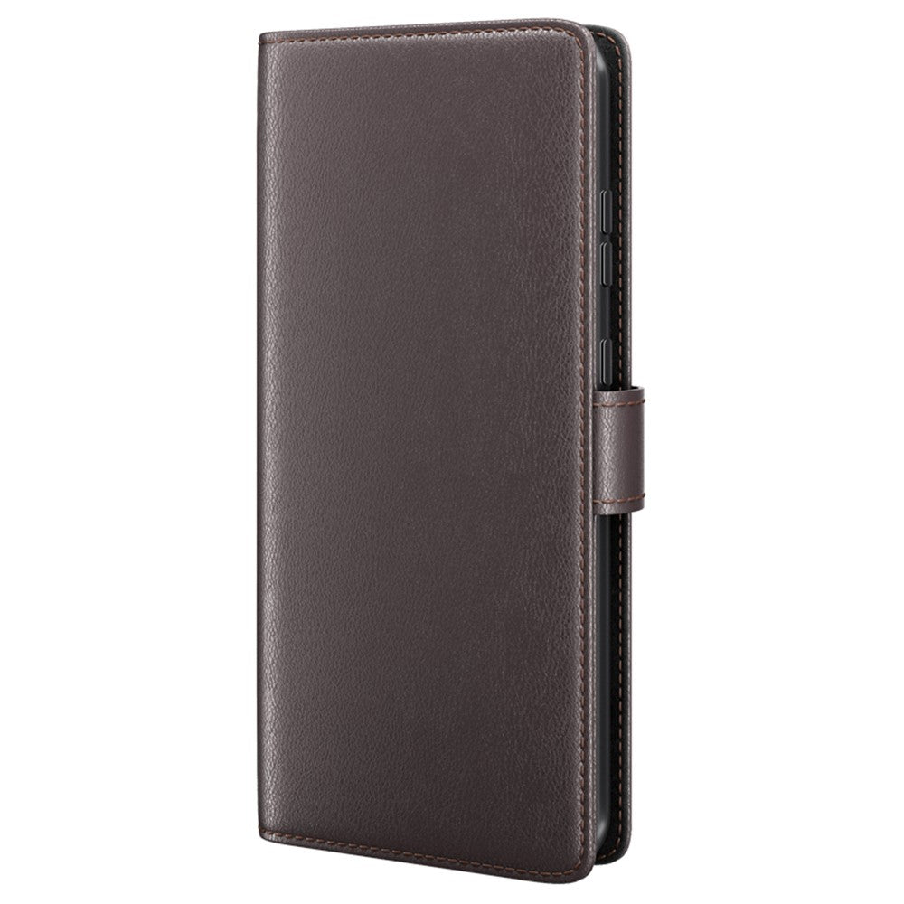 For Samsung Galaxy S25 Ultra Case Genuine Split Leather Phone Cover with Wallet Stand