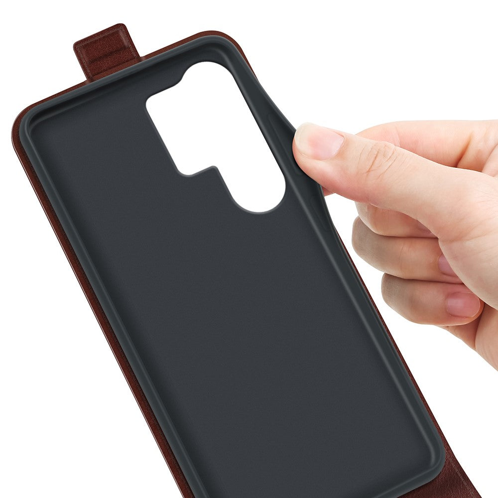 For Samsung Galaxy S25 Ultra Case with Card Slots Vertical Flip Leather Phone Cover