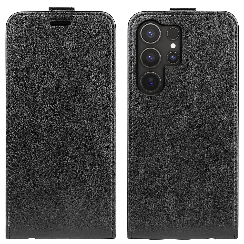 For Samsung Galaxy S25 Ultra Case with Card Slots Vertical Flip Leather Phone Cover
